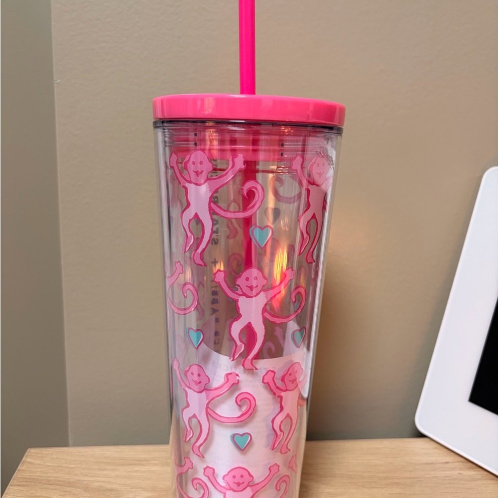 Roller Rabbit Monkey Pattern Tumbler